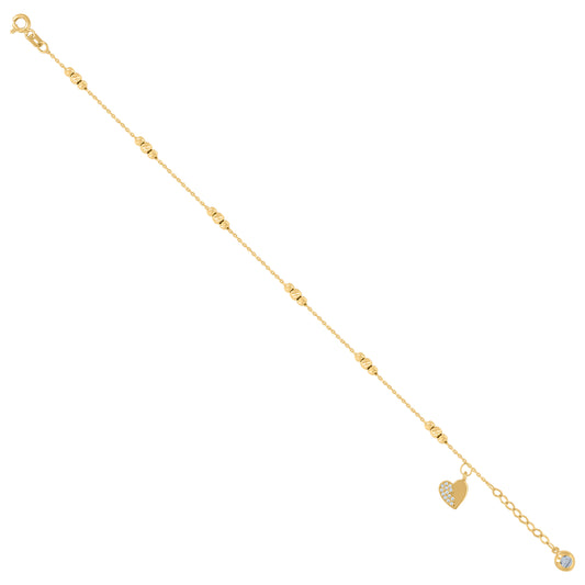 10Kt Gold Turkish Bracelet 8"