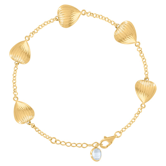 10Kt Gold Turkish Bracelet 8"