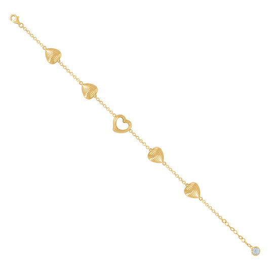 10Kt Gold Turkish Bracelet 8"
