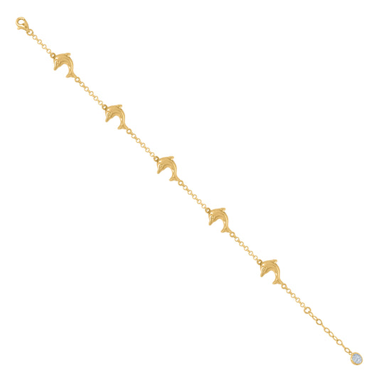 10Kt Gold Turkish Bracelet 8"