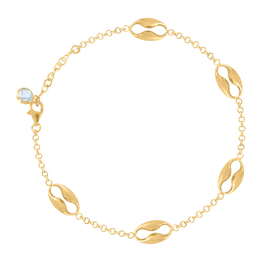 10Kt Gold Turkish Bracelet 8"