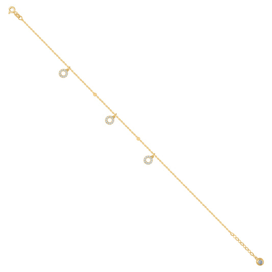 14Kt Gold Anklet 10"