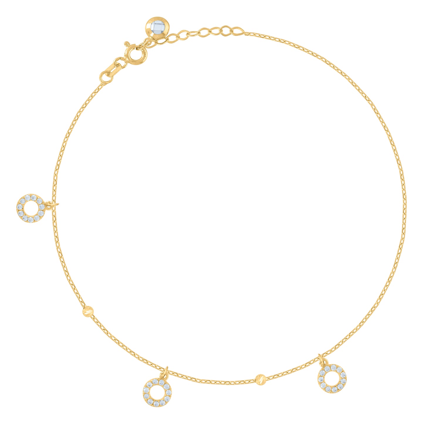 14Kt Gold Anklet 10"