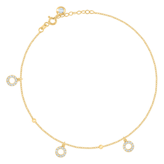 14Kt Gold Anklet 10"