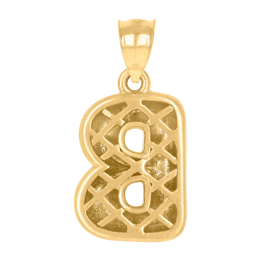 10Kt Gold Initial Letter Pendant "B"