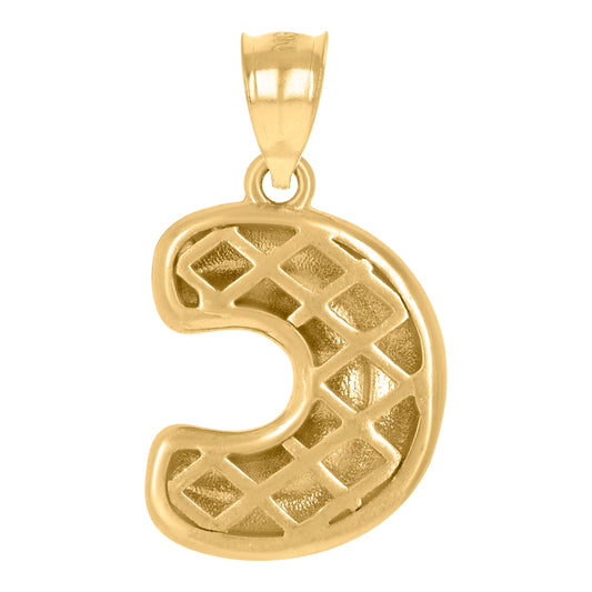 10Kt Gold Initial Letter Pendant "C"