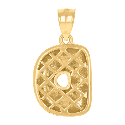10Kt Gold Initial Letter Pendant "D"