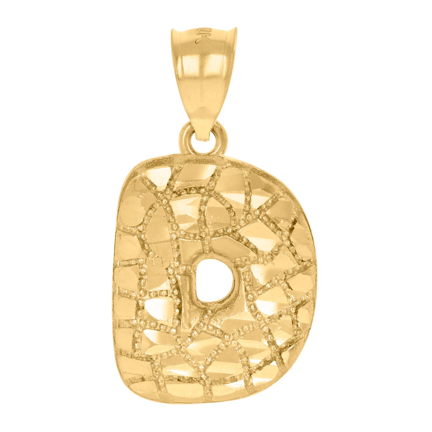 10Kt Gold Initial Letter Pendant "D"