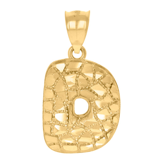 10Kt Gold Initial Letter Pendant "D"