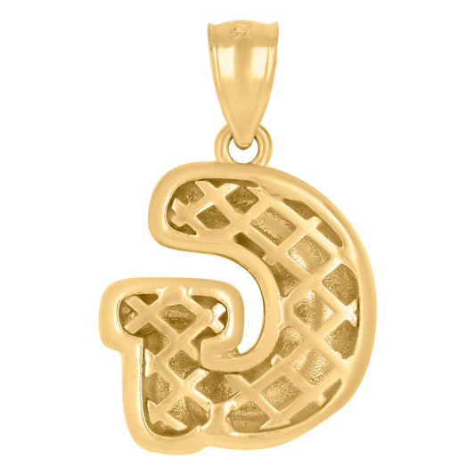 10Kt Gold Initial Letter Pendant "G"