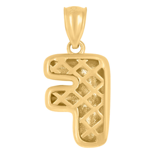 10Kt Gold Initial Letter Pendant "F"