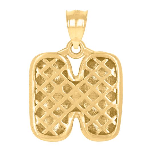 10Kt Gold Initial Letter Pendant "H"