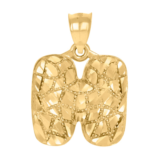 10Kt Gold Initial Letter Pendant "H"