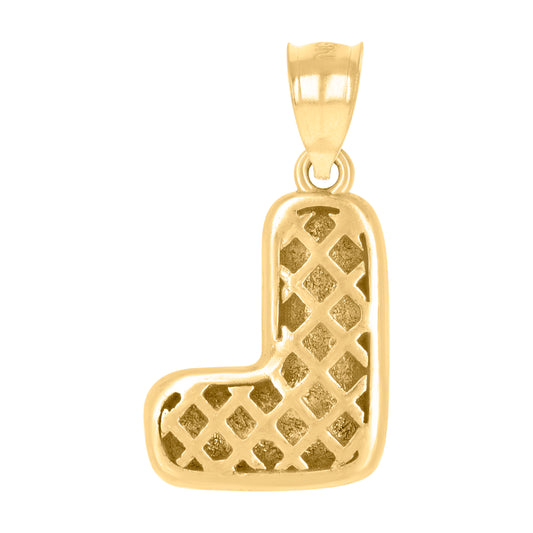 10Kt Gold Initial Letter Pendant "L"