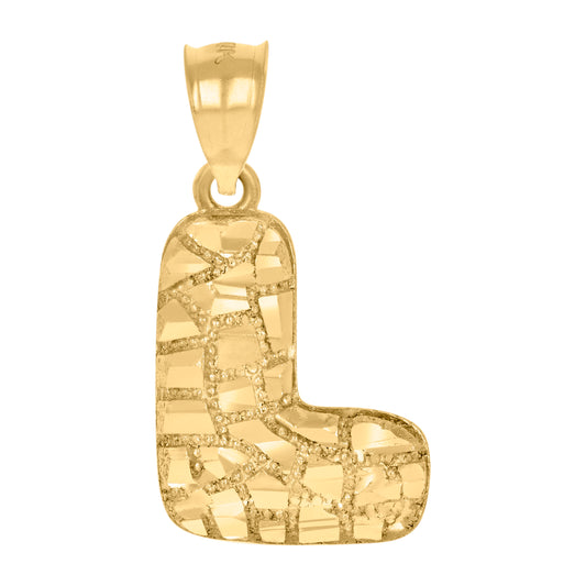 10Kt Gold Initial Letter Pendant "L"