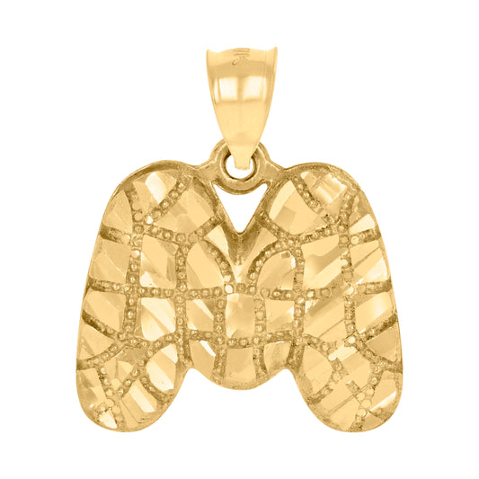 10Kt Gold Initial Letter Pendant "M"