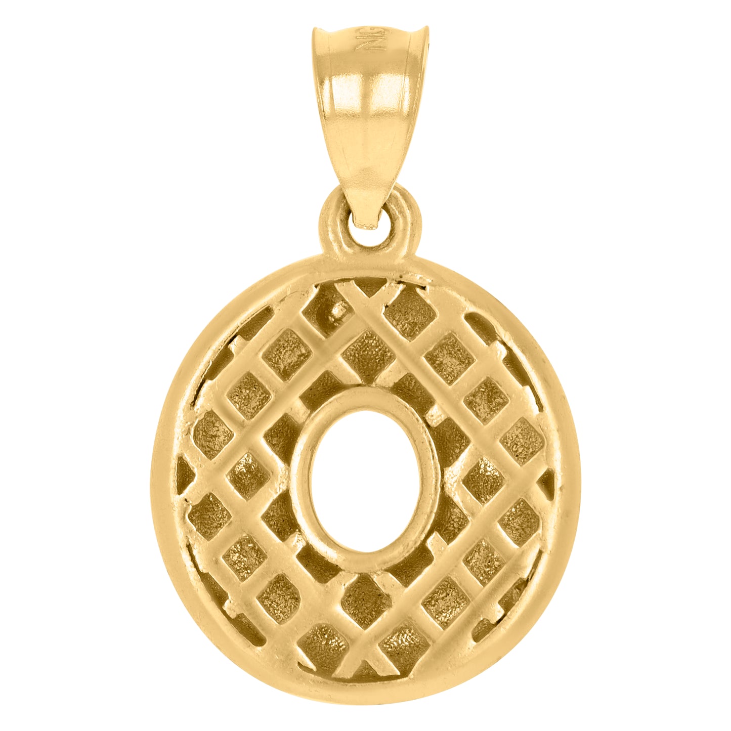 10Kt Gold Initial Letter Pendant "O"
