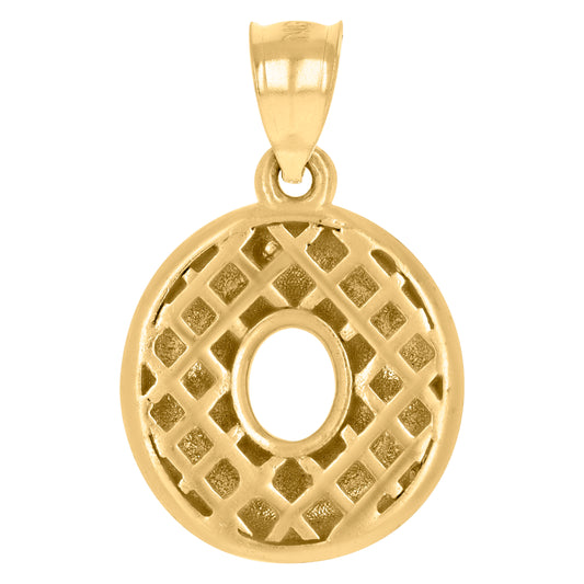 10Kt Gold Initial Letter Pendant "O"