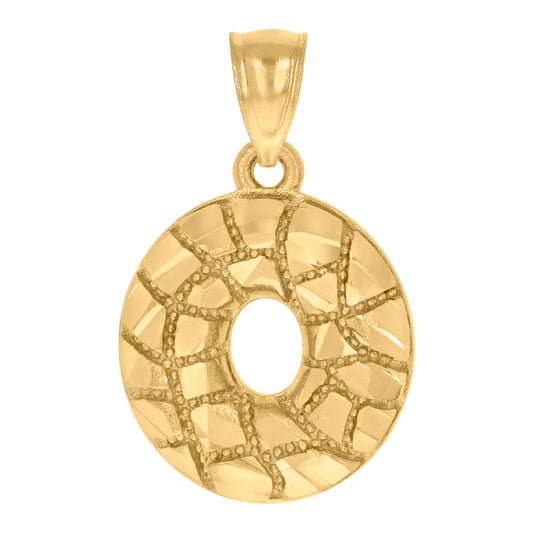 10Kt Gold Initial Letter Pendant "O"