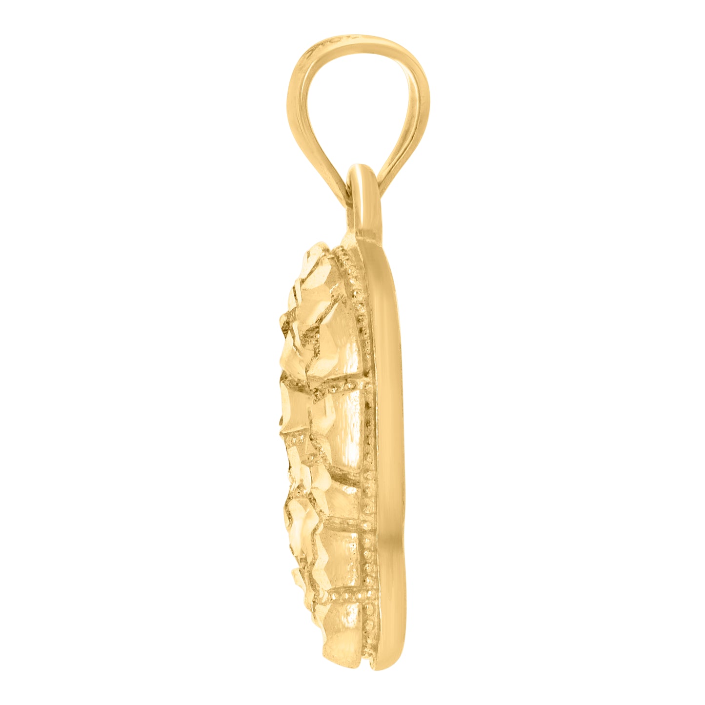 10Kt Gold Initial Letter Pendant "Q"
