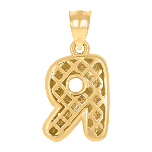 10Kt Gold Initial Letter Pendant "R"