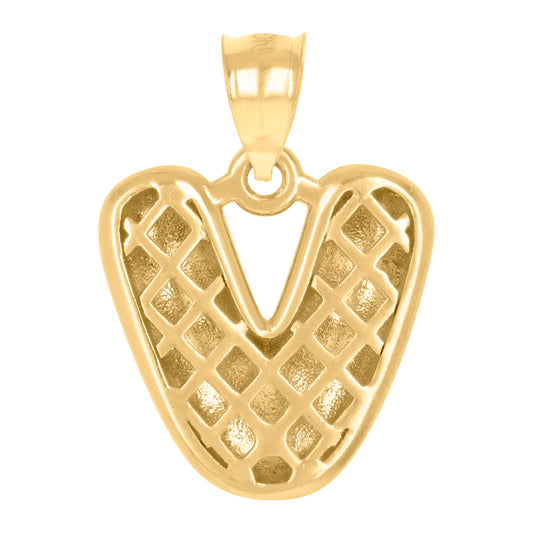 10Kt Gold Initial Letter Pendant "V"