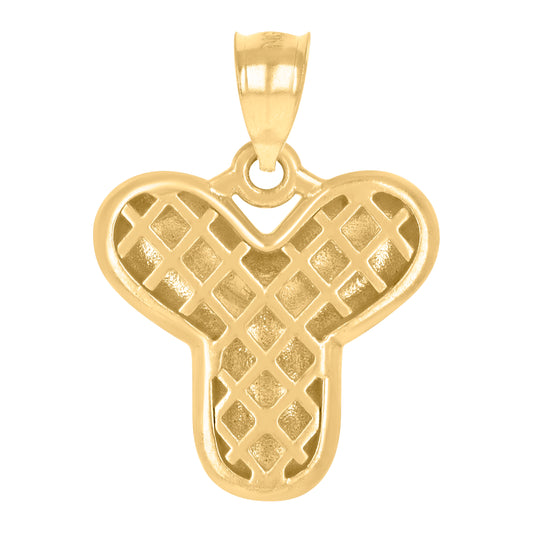 10Kt Gold Initial Letter Pendant "Y"