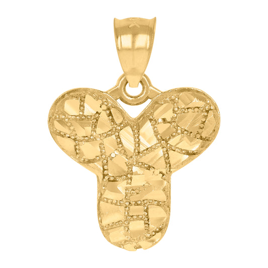 10Kt Gold Initial Letter Pendant "Y"