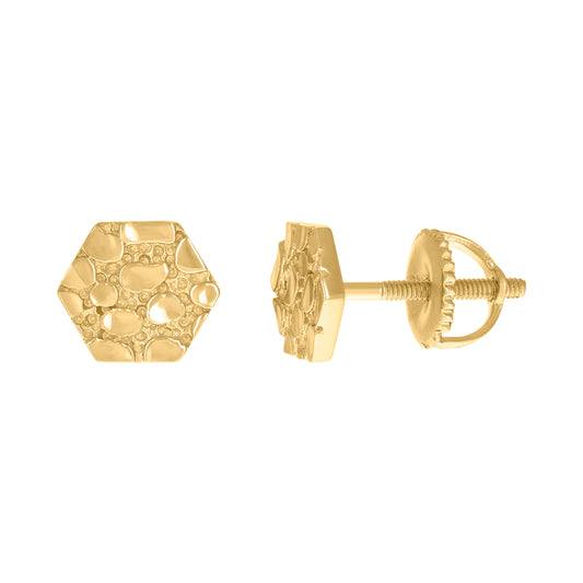 925 Sterling Silver Nugget Earrings
