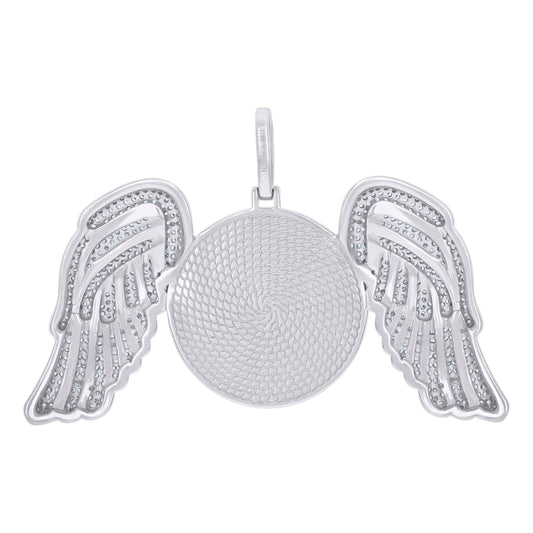925 Sterling Silver Cz Picture Frame Pendant