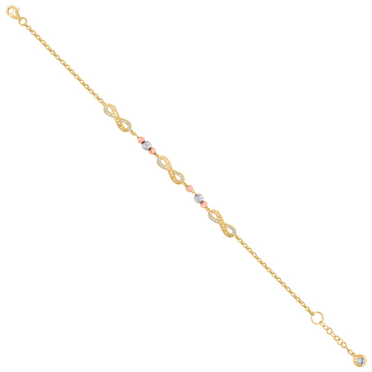 10Kt Gold Turkish Bracelet 8"