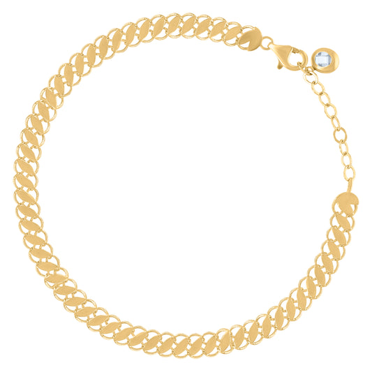 10Kt Gold Turkish Bracelet 8"