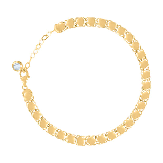 10Kt Gold Turkish Bracelet 8"