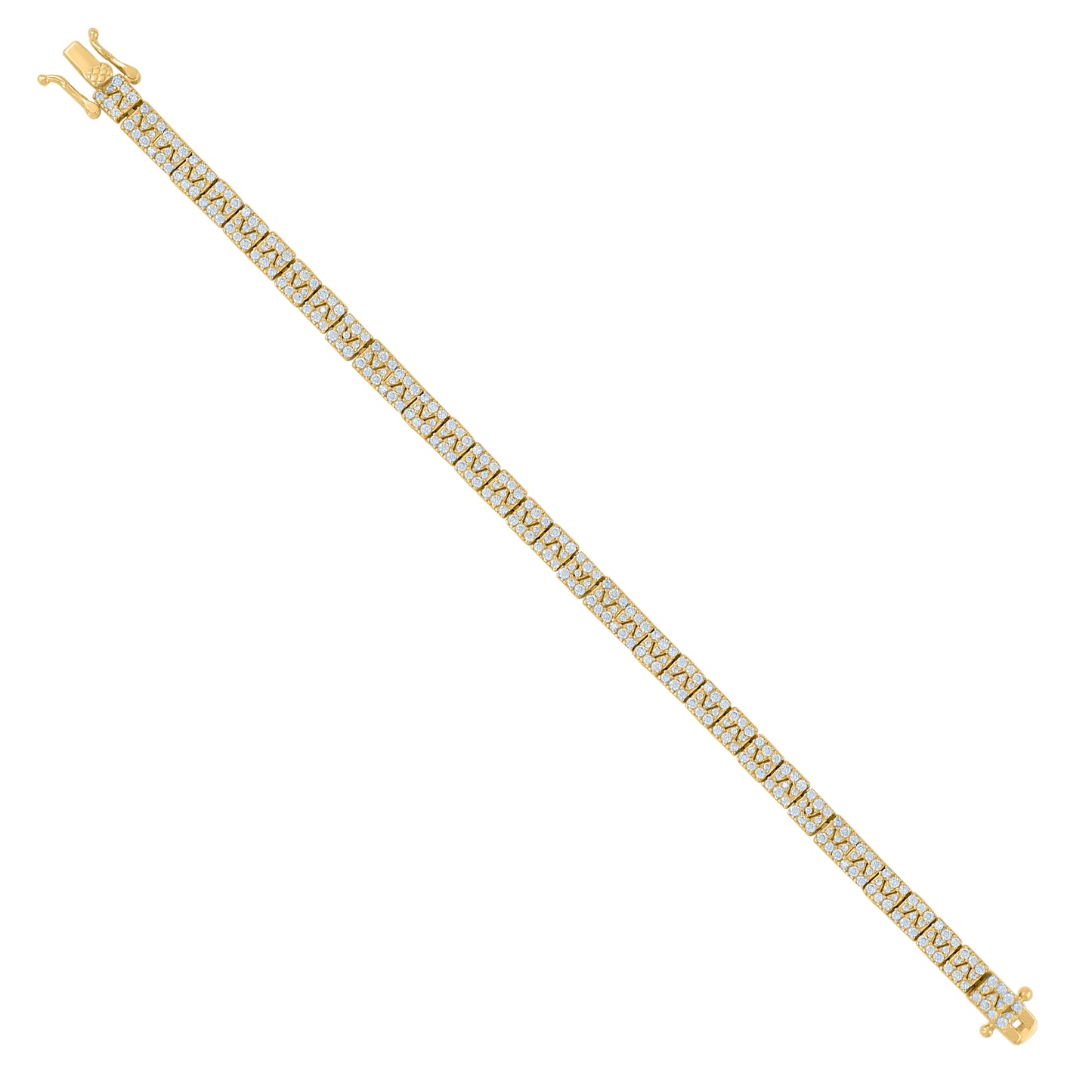 925 Sterling Silver Cz Bracelet 7"