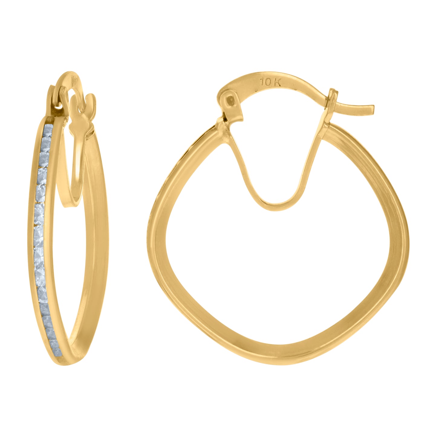 10Kt Gold Cz Earrings