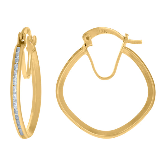 10Kt Gold Cz Earrings