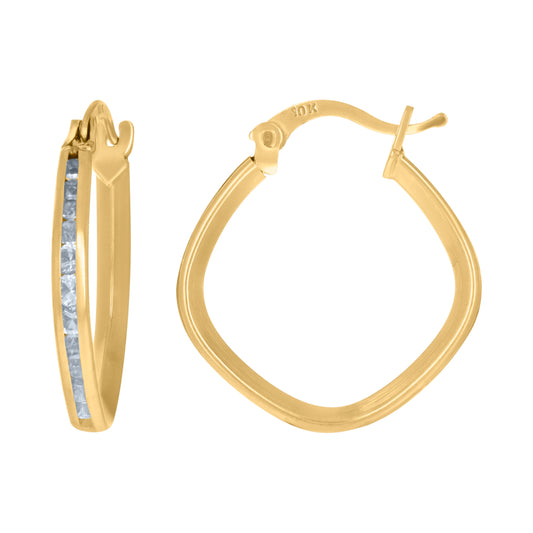 10Kt Gold Cz Earrings