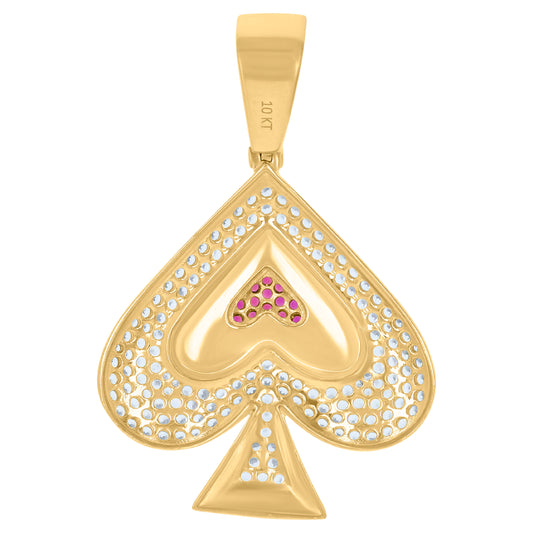 10Kt Gold Cz Pendant