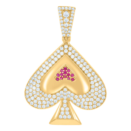 10Kt Gold Cz Pendant