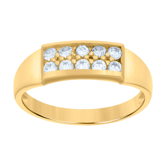 10Kt Gold Cz Baby Ring