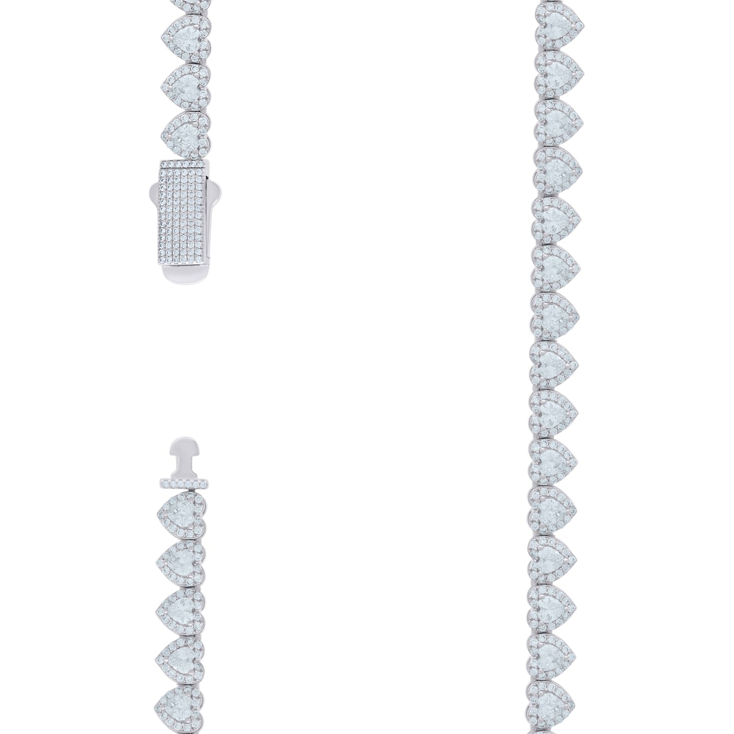 925 Sterling Silver Cz Necklace 7mm