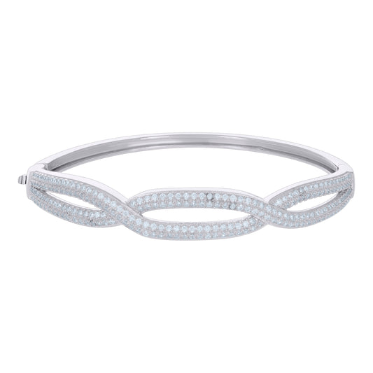 925 Sterling Silver Cz Bangle