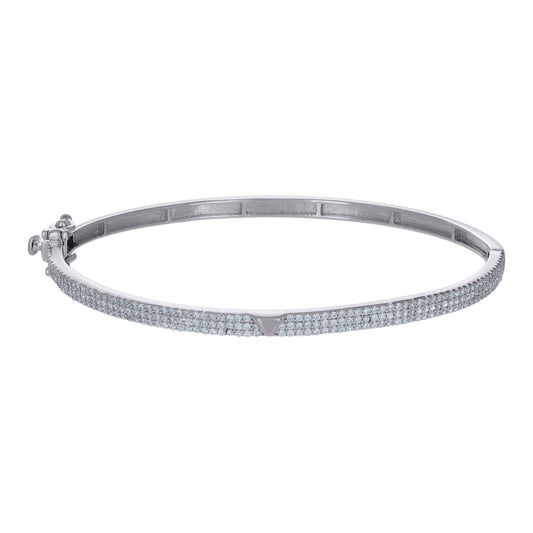 925 Sterling Silver Cz Bangle