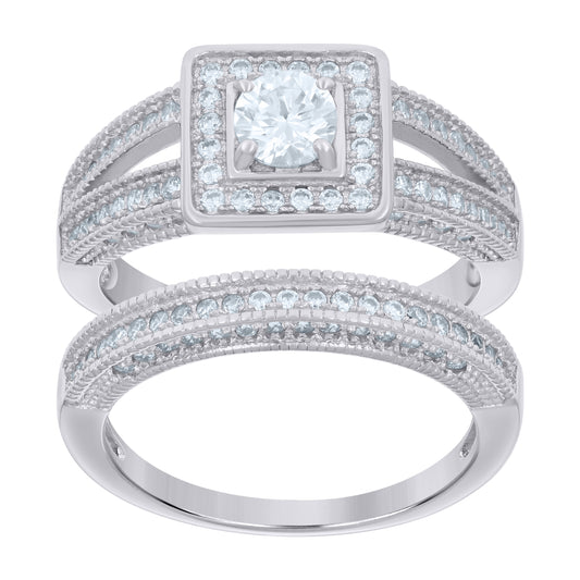 925 Sterling Silver Cz Ring S6