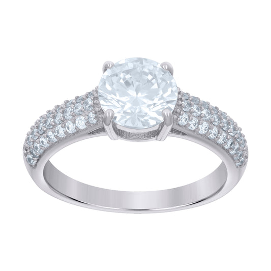925 Sterling Silver Cz Ring S5