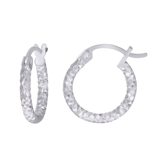 925  Silver 2mm-10mm Hoop Earring Silver Finish