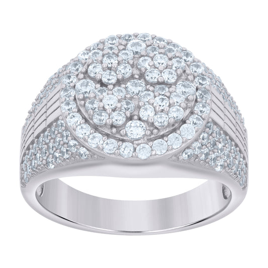 925 Sterling Silver Cz Ring S8
