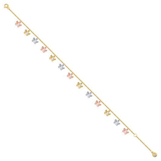 10Kt Gold Anklet 10"