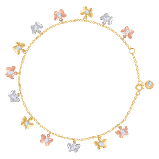 10Kt Gold Anklet 10"