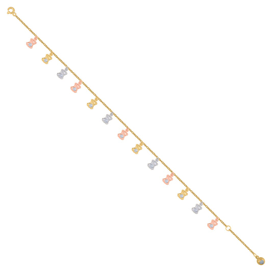 10Kt Gold Anklet 10"